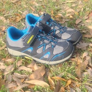 Merrell Kids Navy Gray and Bright Blue Trail Sneakers